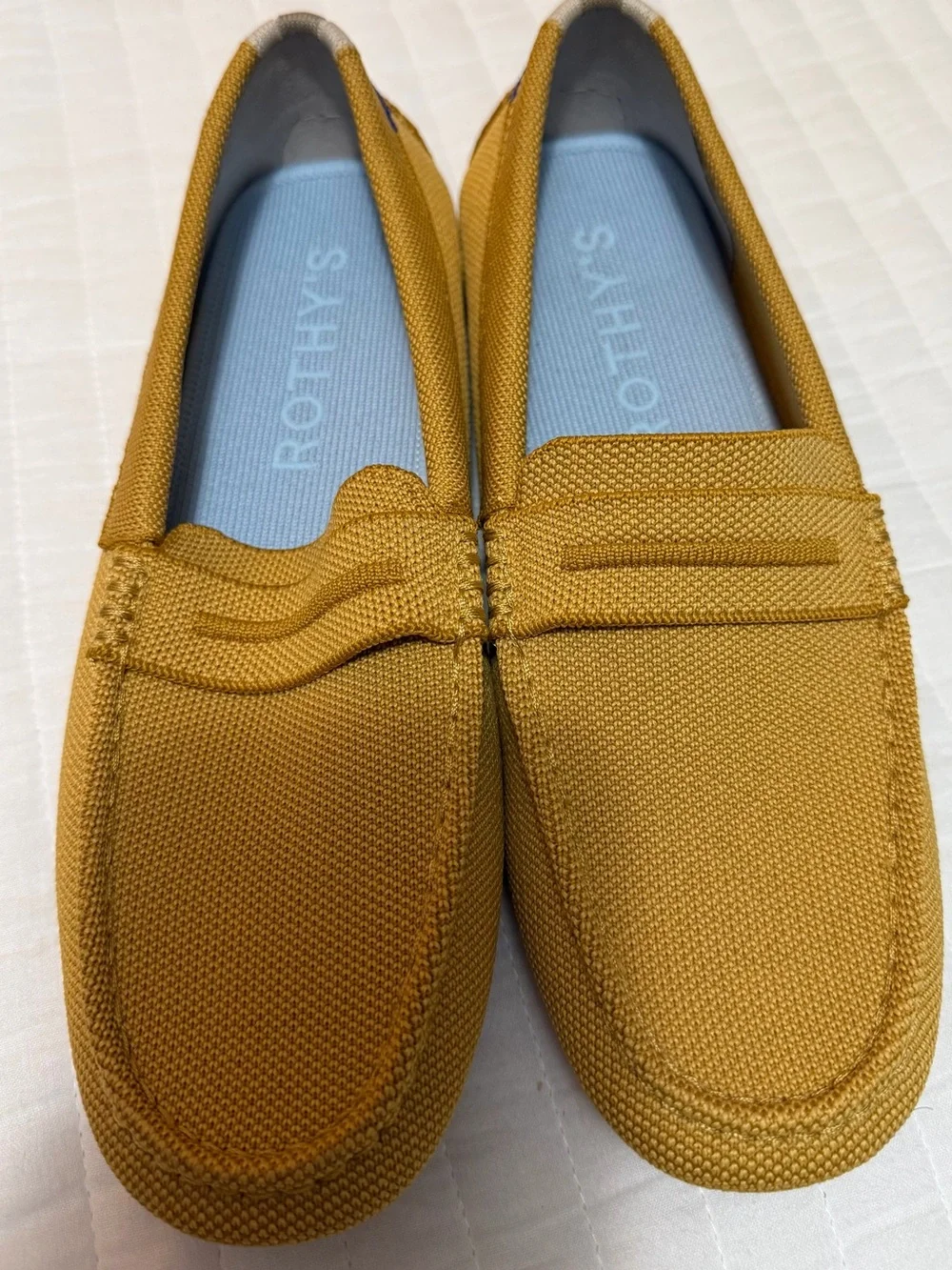 New Rothy's the Driver Slip-On Loafers Mustard Size 9